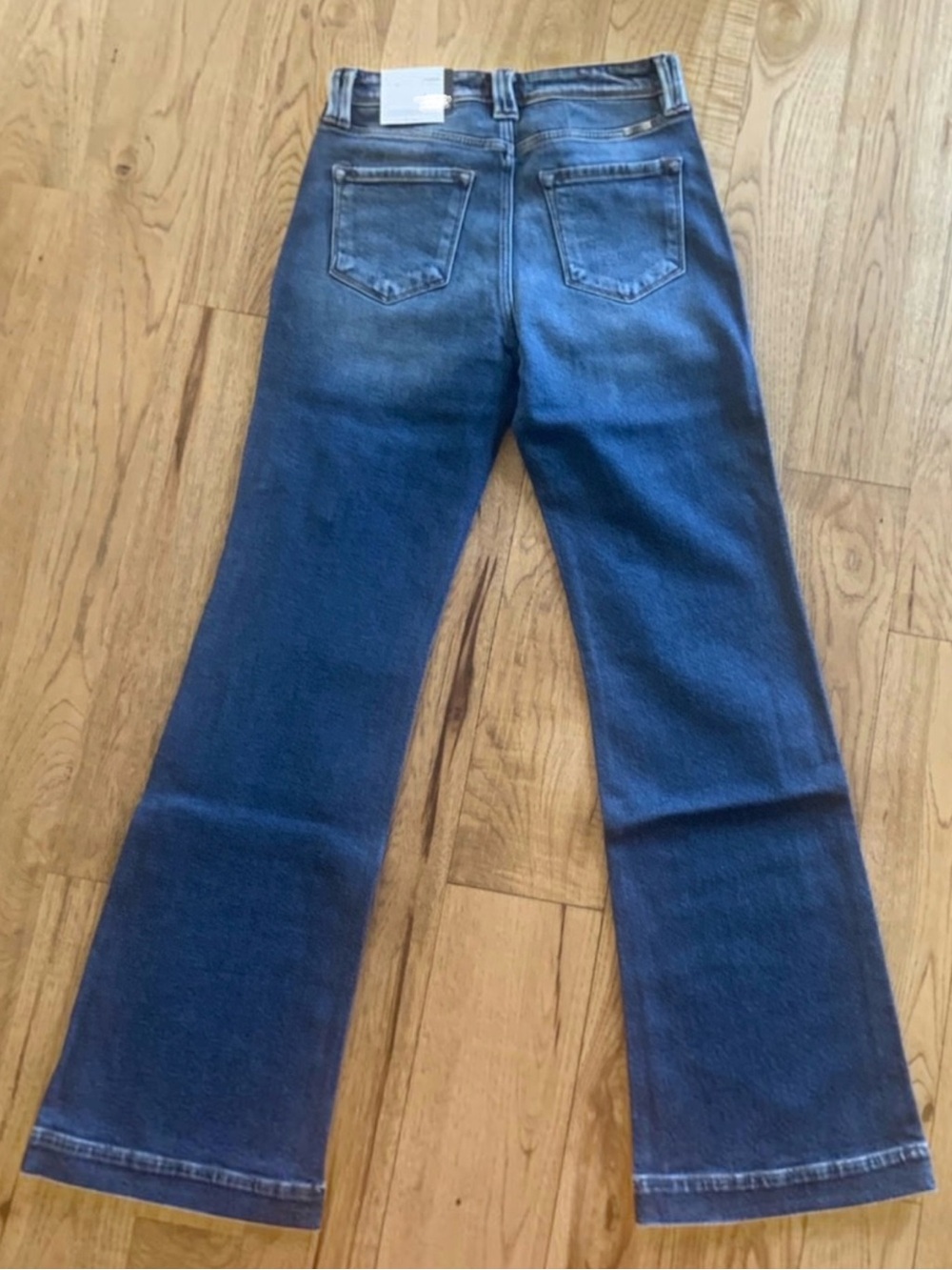 NEW Kancan High Rise Wide Leg Flare Hem Jeans Dark Women’s Size 26 NWT - Picture 9 of 14